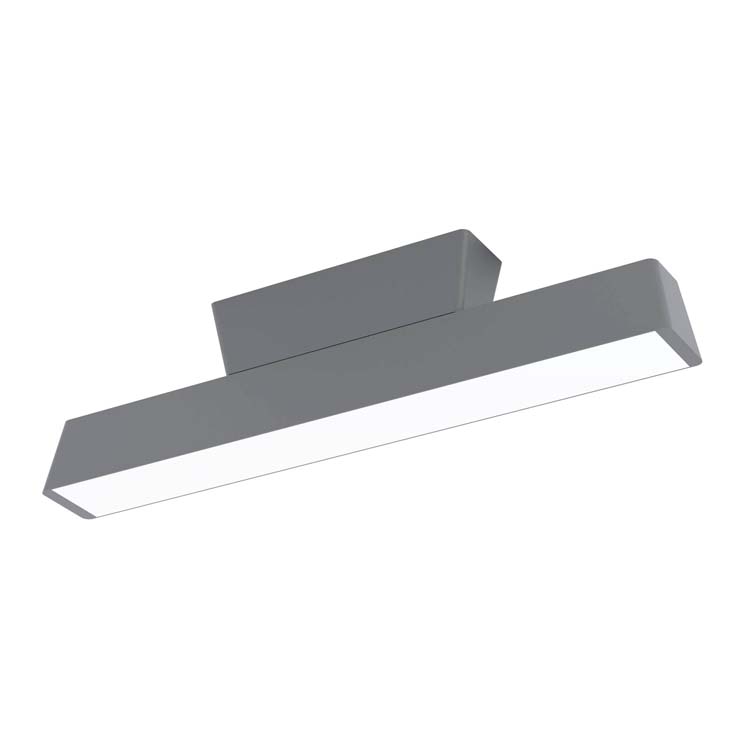 Plafonnier LED zwart alu/staal l47cm 1900LM