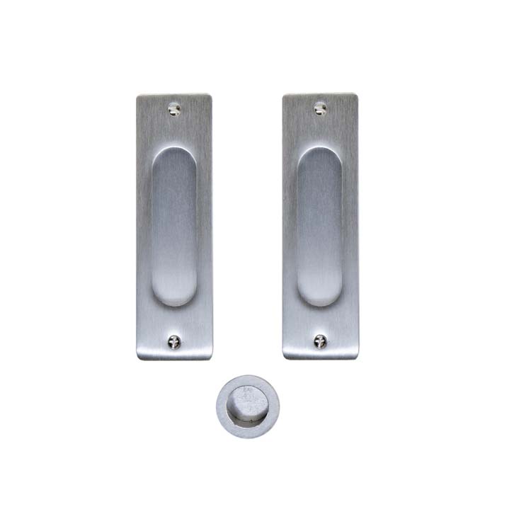 Coquille de porte pro altamura ovale  carré chrome brossé par set