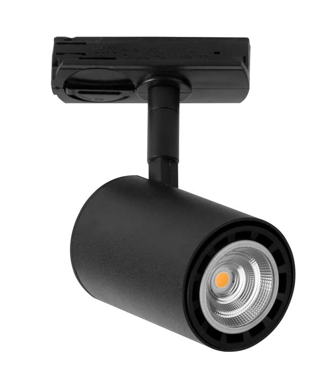 Opbouwspot zwart alu H138mm