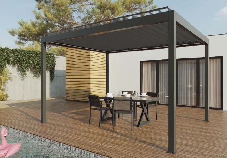 Pergola Soler alu anthracite 400 x 300 x 266 cm