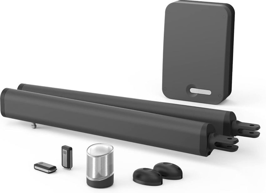 Kit de motorisation pour portail battant double Line Up + vis noires et écrous 8x100mm