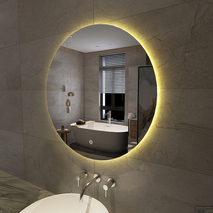 Miroir Karen rond avec LED et anti-buée 100x100cm