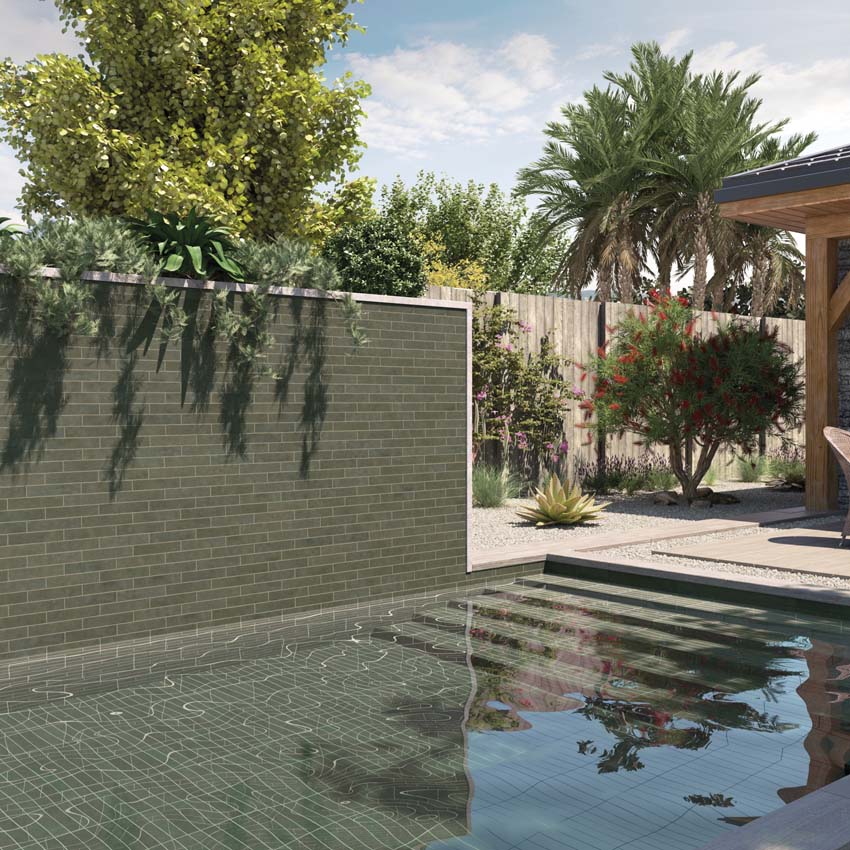 Vloer- en wandtegel Palmas groen 6x30cm