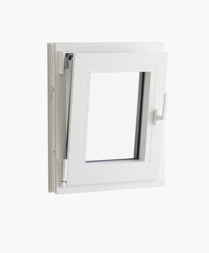 1-VL draaikiepraam pvc Deceuninck Elegant Inf. wit/wit B500xH600 mm L