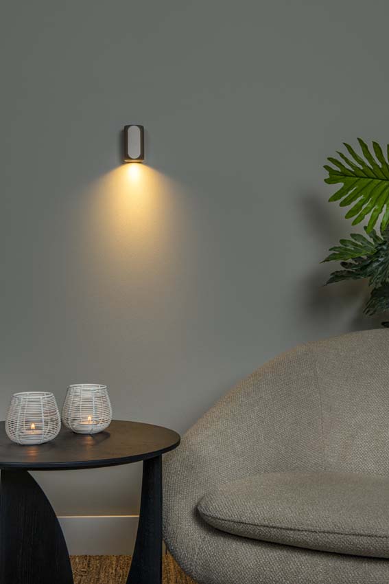 Lucide Premium Braga - Wandlamp - 1xGU10 - Koffie