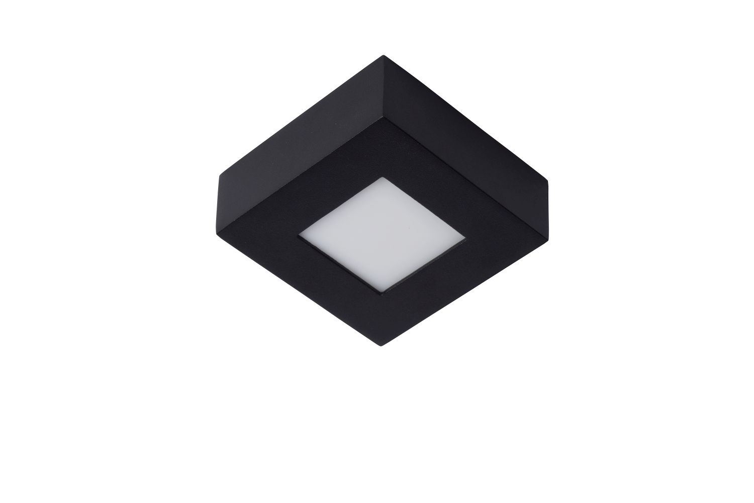 BRICE-LED Plafonnier Dimmable 8W Carré IP44 Noir