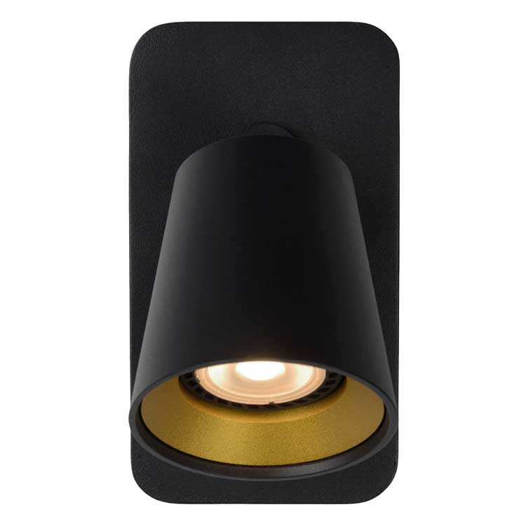 Lucide TURNON - Spot plafond - LED - GU10 - 1x5W 3000K - Noir