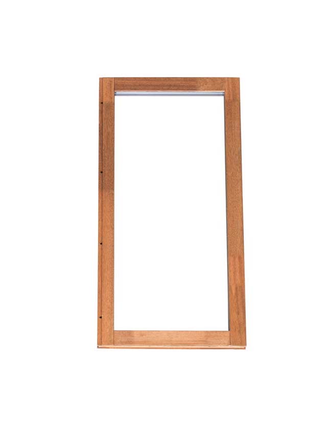 Vast raam Trae Meranti hout 46mm naturel op maat