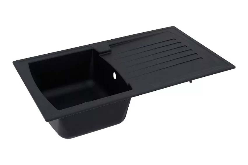 Spoelbak Nils zwart 86x50cm