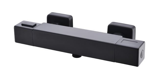 Douchekraan thermostatisch Hazel met cooltouch mat zwart