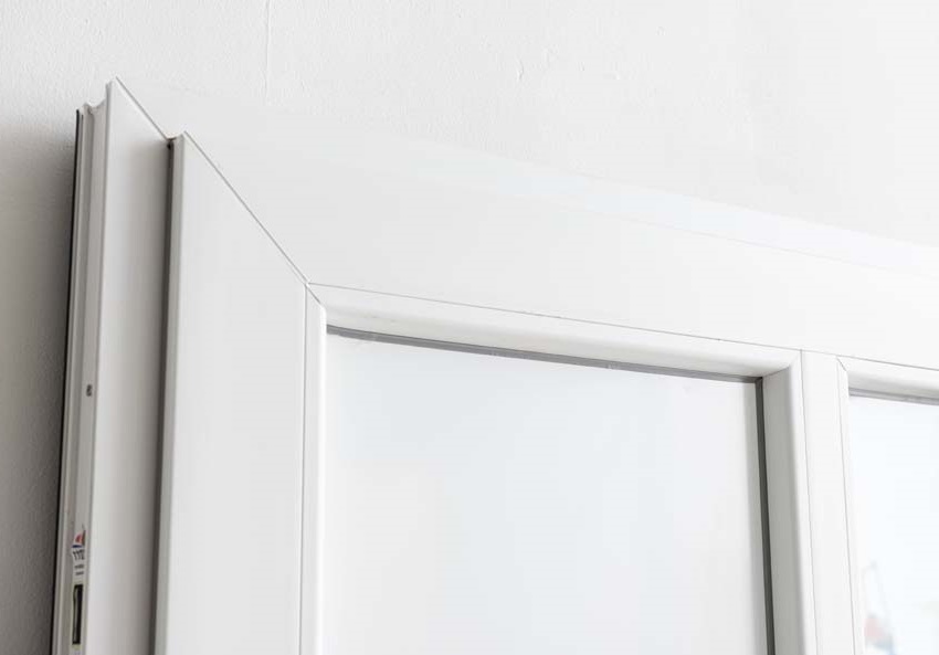 Buitendeur Lumeo PVC mat glas wit 1100x2100mm rechts