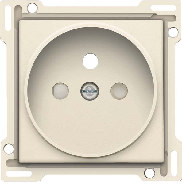 Centraalplaat Niko stopcontact + aarding 21mm original cream