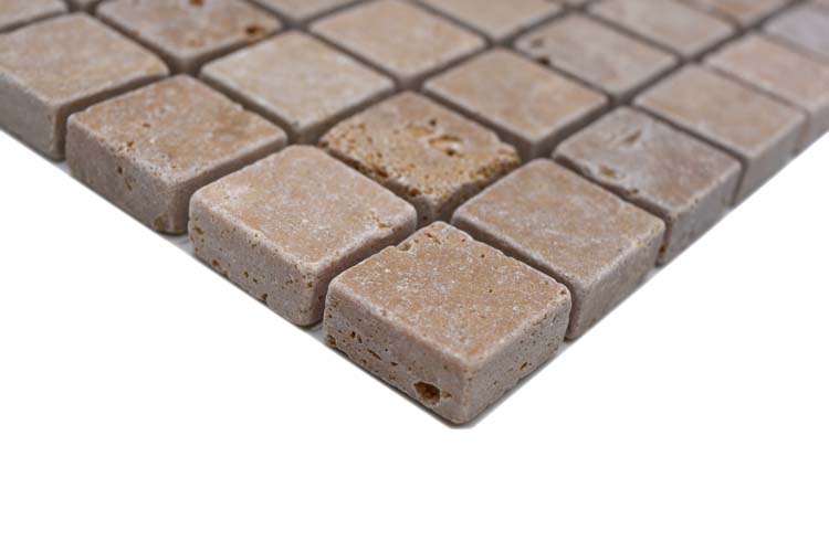 Mosaïque Travertin Noce mat 30,5x30,5cm