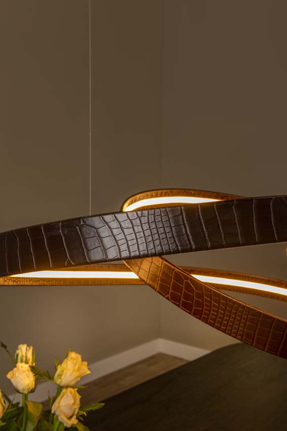 Lucide Premium Slalom - Suspension - LED dimmable - CCT - 1x80W 2200K/4000K - Café