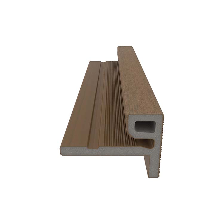 Eindprofiel line up outdoor composiet teak 7x5x300cm
