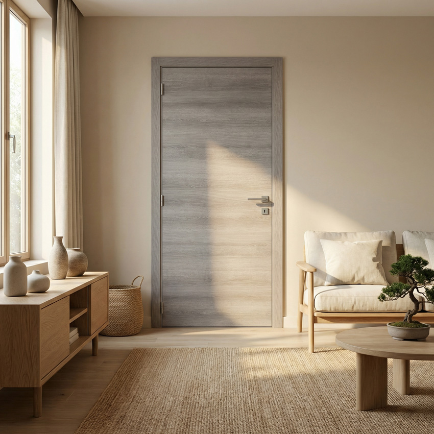 Complete binnendeur S61 Ardenne grijs 201,5x73cm tubespaan omkeerbaar + deurkast 16,5cm