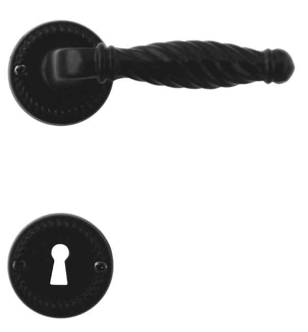 Deurklink pro zwart Anzio 12cm