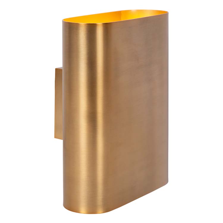 Lucide OVALIS - Wandlamp - 2xE14 - Mat Goud / Messing
