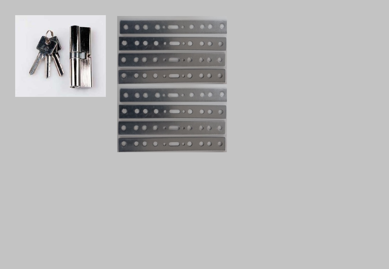 Accessoires pour porte extérieur pvc base (ancres + cylindre)