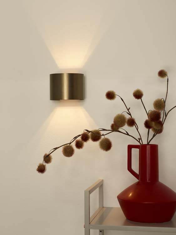 Wandlamp - LED Dimb. - G9 - 1x4W 2700K - Koffie - Rond