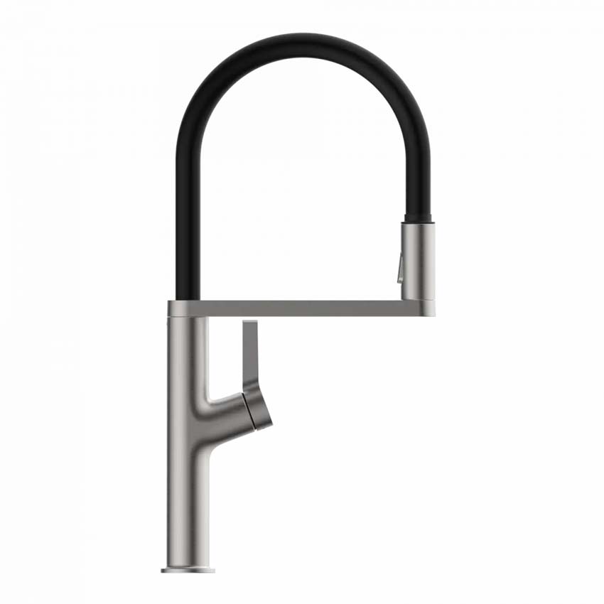 Robinet de cuisine Wasserwerk WK 2 aspect inox avec bec extractible