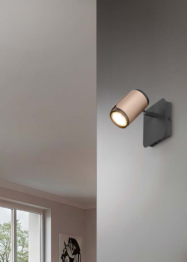 Spot en saillie - Brun café - 12x16x12cm - Dimmable - GU10 - 1x10W