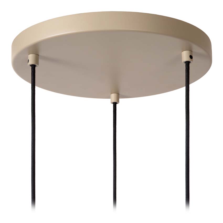 LAMBRES - Hanglamp - 3xE27 - Zwart