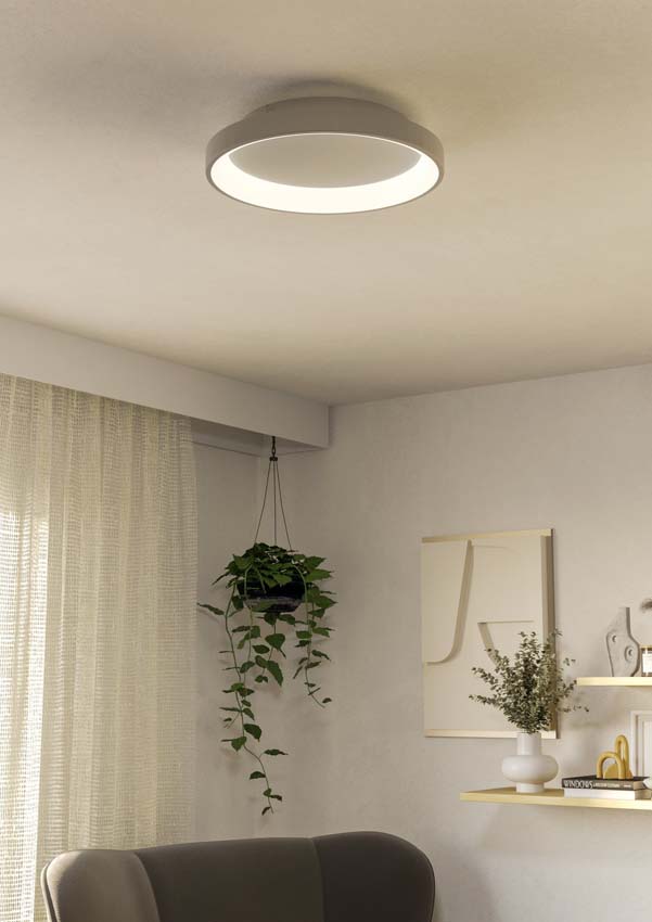 Plafonnier - Blanc - Ø35cm - Dimmable - LED - 1x18W - 2700-6500K - télécommande