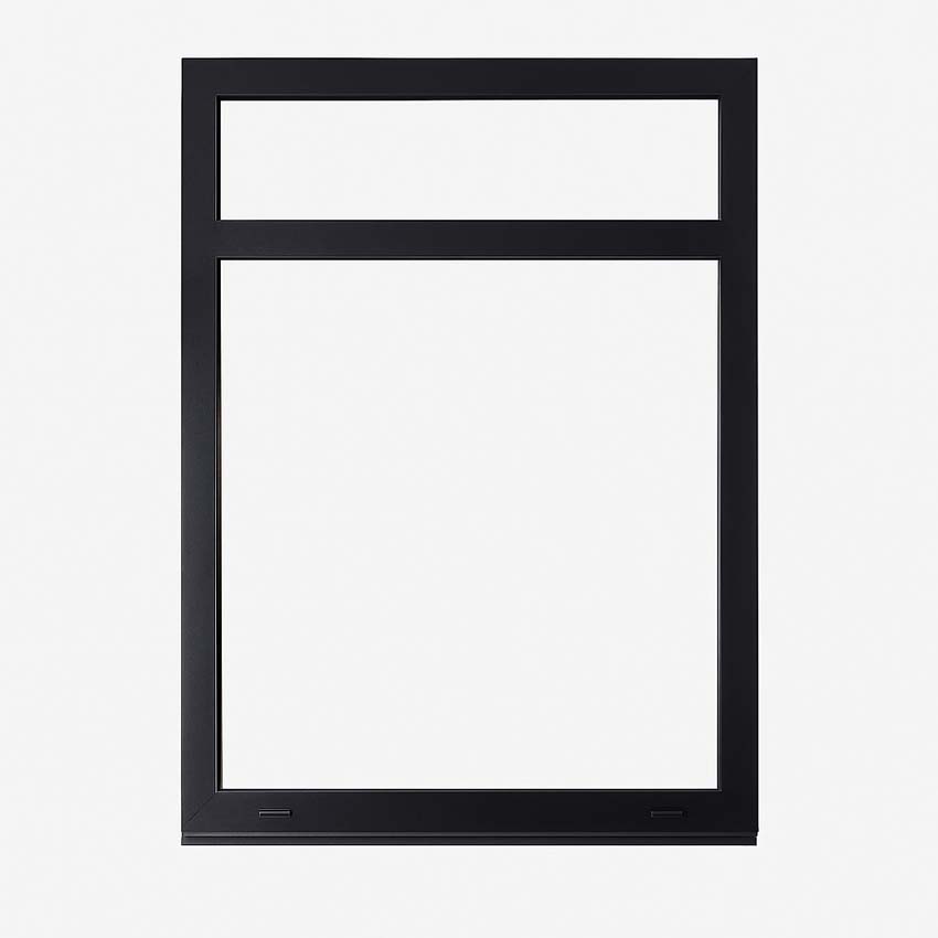 Châssis fixe+imposte pvc Deceuninck Elegant Infinity noir/noir