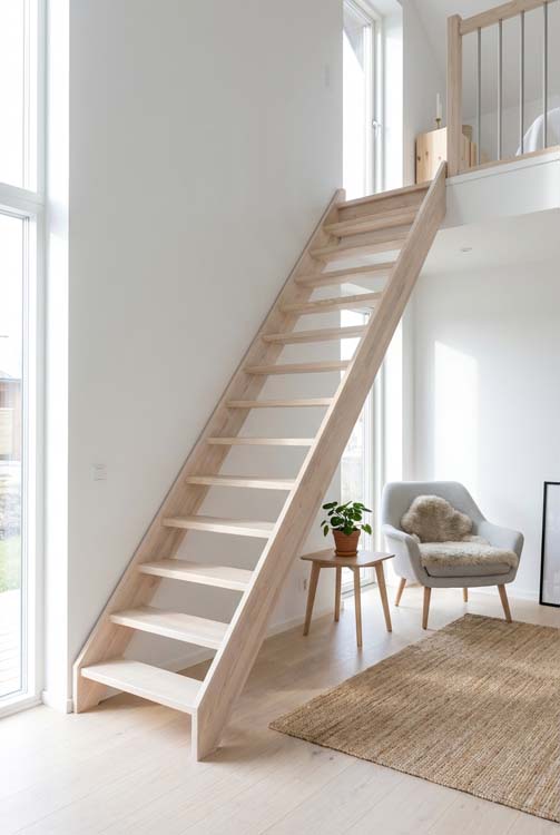 Escalier droit hêtre Berlijn 275x82cm