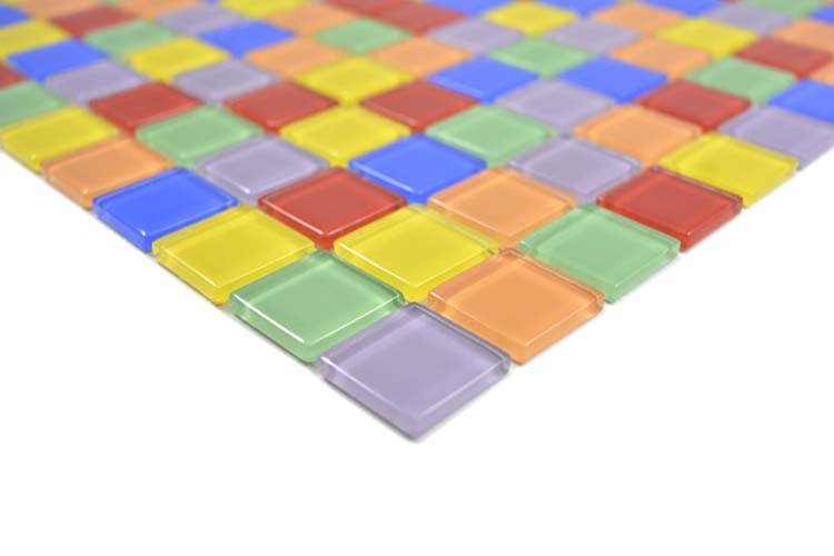 Mosaïque verre multicolor 30 x 30 cm