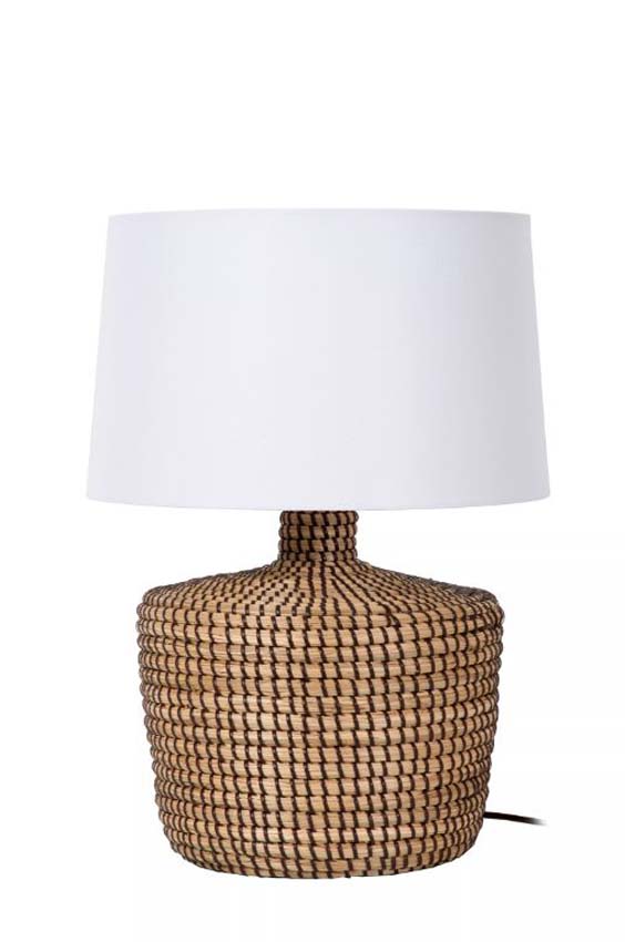 Lucide Premium Ambala - Lampe de table - Naturel - Ø35cm - E27 - 1x40W - Vase