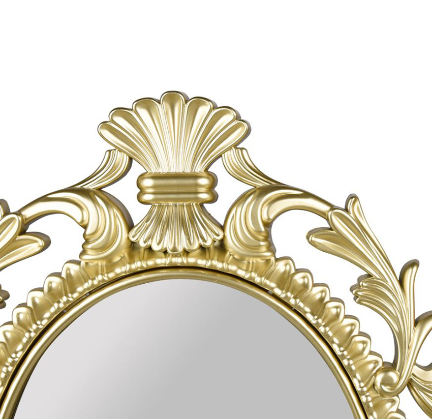Spiegel rond barok goud 73x44,5cm