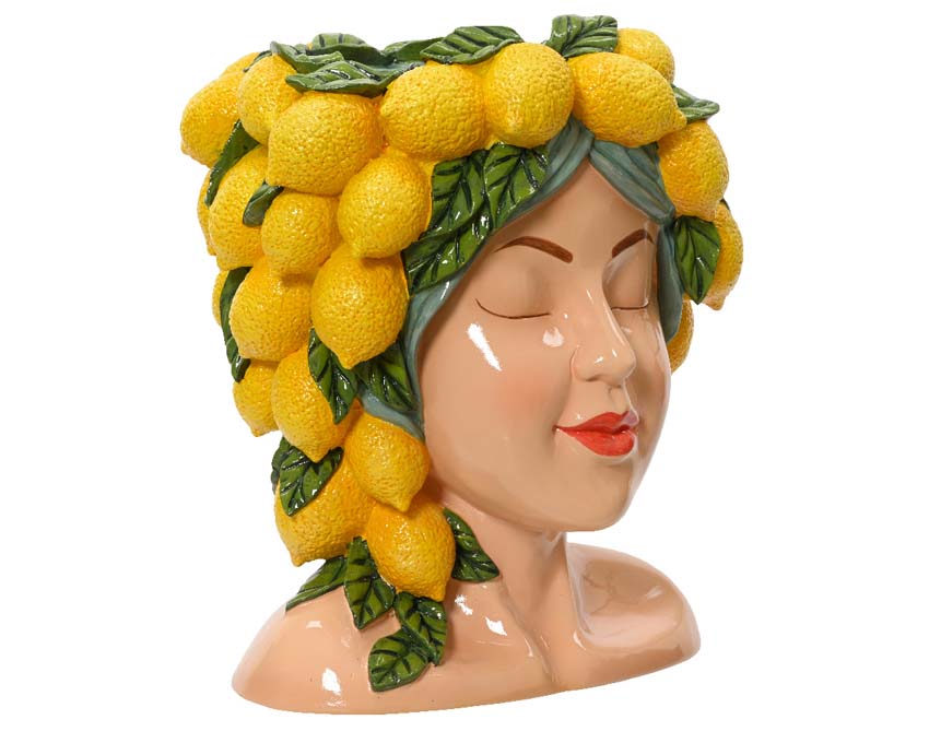 Pot de fleurs Fruity dame citron 23cm