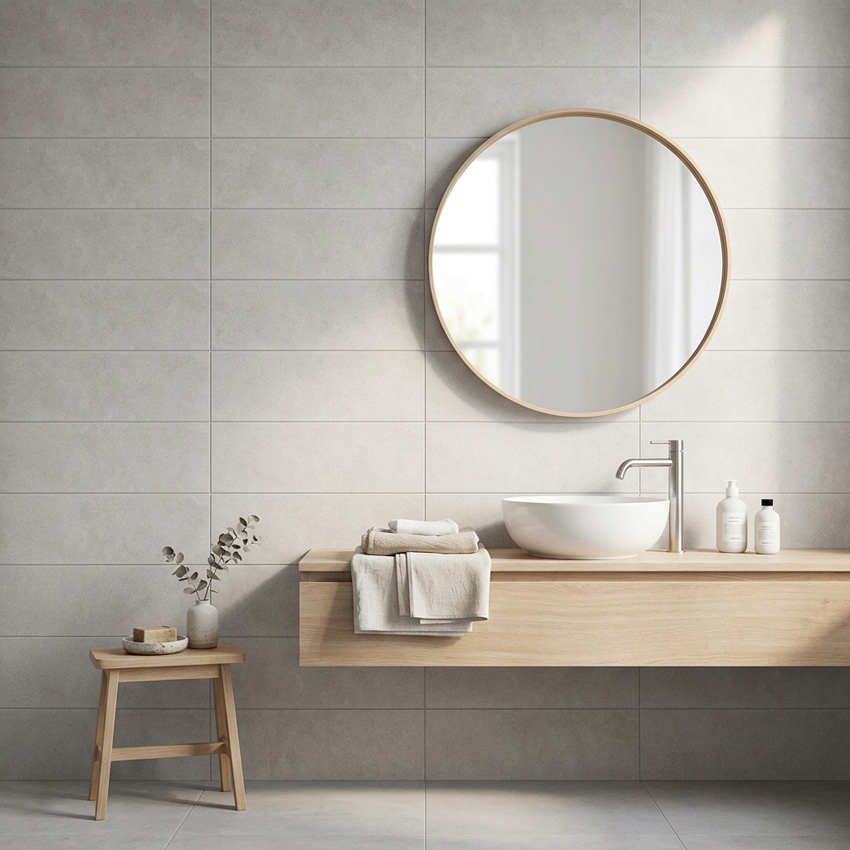 Carrelage de sol et mural Medina sage mat 6x25cm