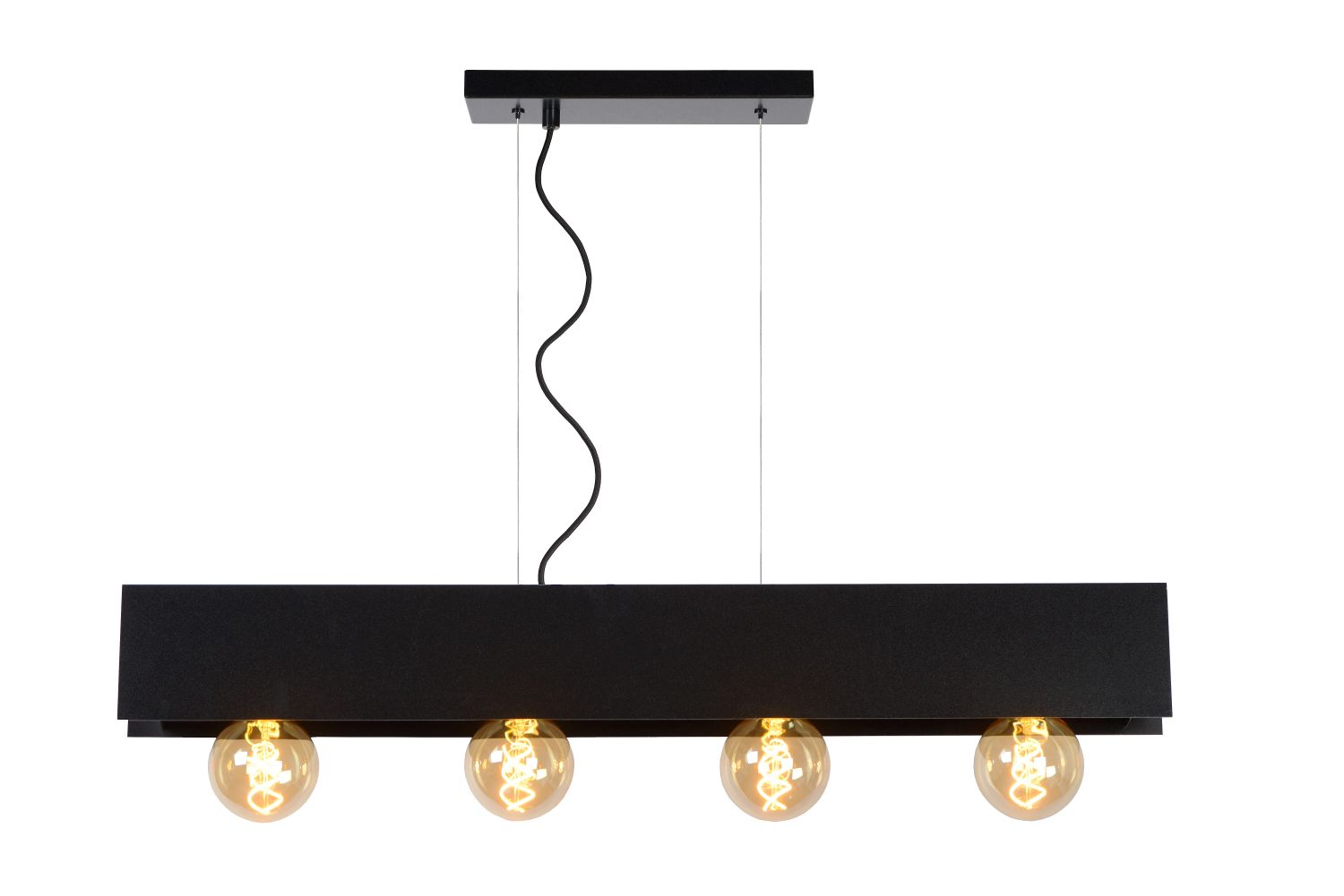 SURTUS Hanglamp 4xE27/60W Zwart