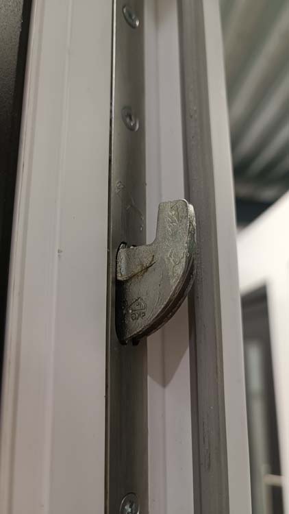 Porte extérieure pvc anti-effraction avec finition alu Varno anthra L980 X H2180 mm D
