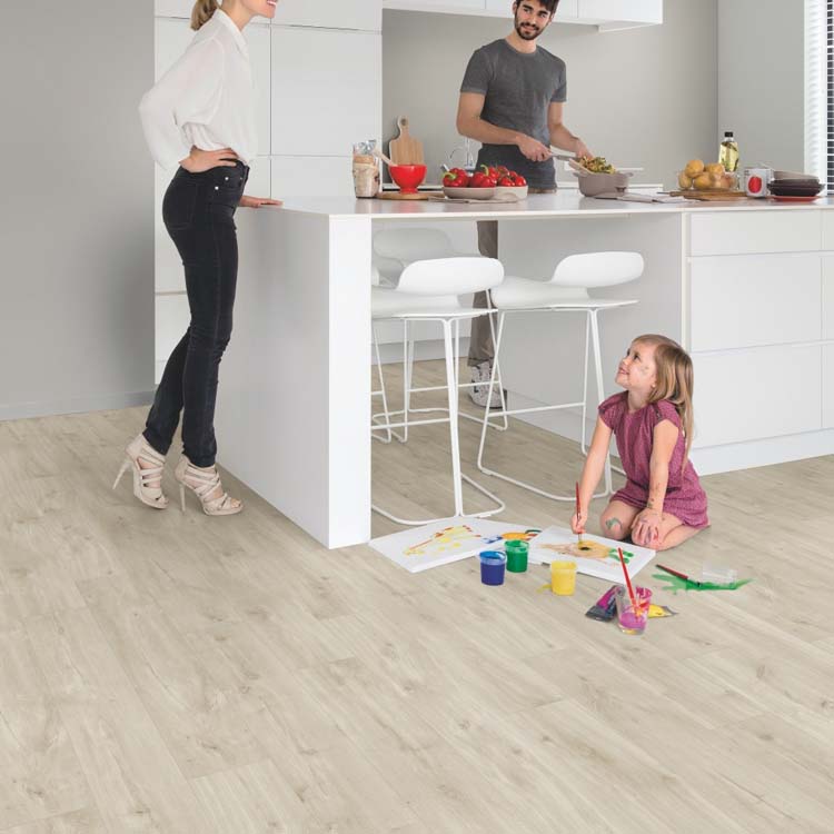 Staal Quick-step alpha vinyl small planks 4mm Canyon Beige Eik