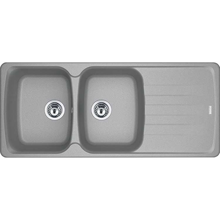 Spoelbak Franke Antea steengrijs 2 bak 116x50cm