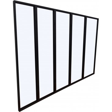 Binnenraam staal zwart Tygo 5-ruits 1500 x 1000 mm