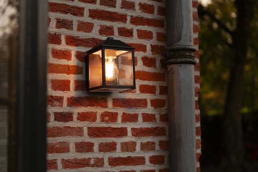 Applique murale extérieur - noir - H17,5cm - E27 - 1x10W - IP44