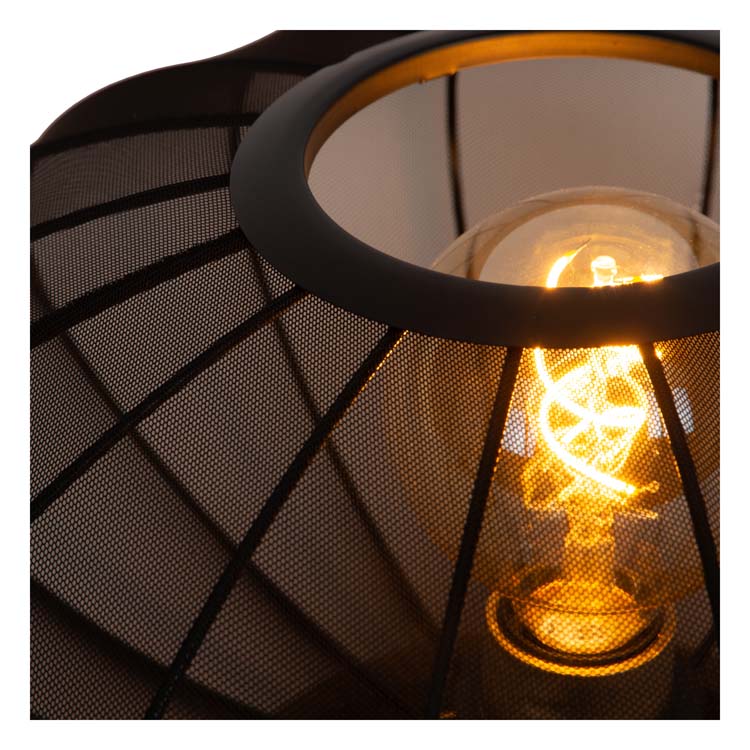Lucide CORINA - Lampe de table - Ø 40 cm - 1xE27 - Noir