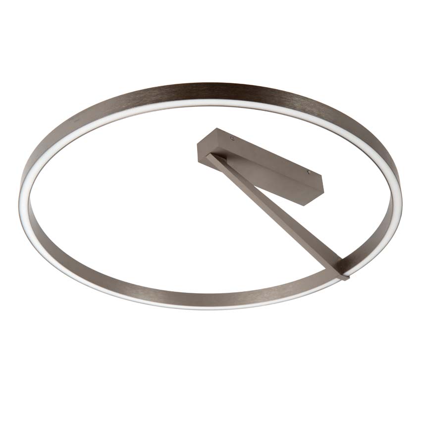 Lucide Premium Applause - Plafonnier - Ø60cm - LED dimmable - CCT - 1x40W 2200K/4000K - Fer gris