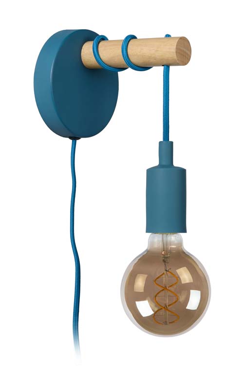 PAULIEN Wandlamp 1xE27 60W Blauw