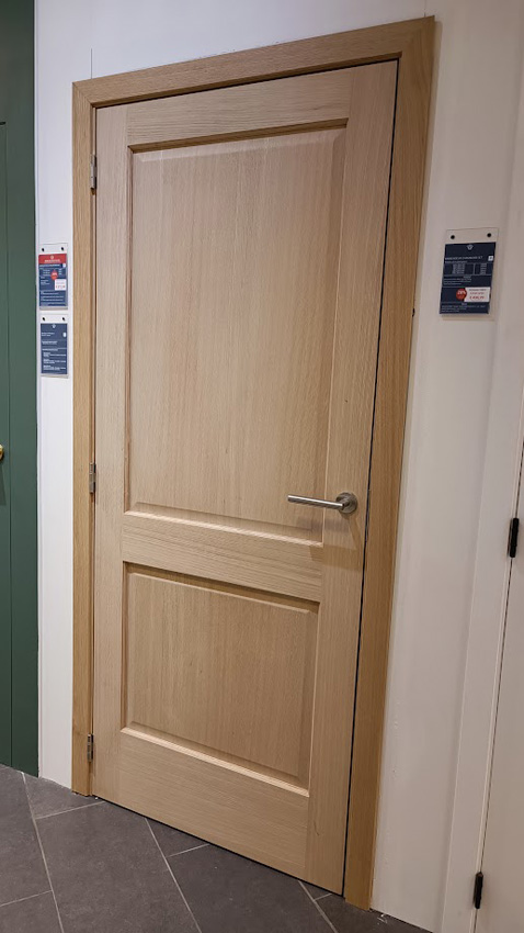 Complete binnendeur Chambord fineer eik 201,5x63cm tubespaan omkeerbaar + deurkast 40cm