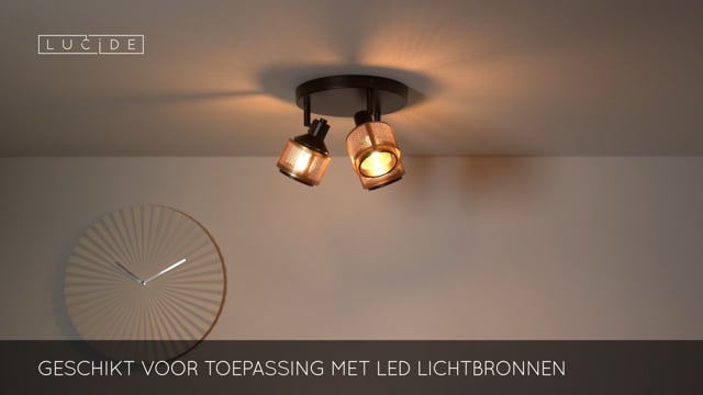 Lucide RAFA - Plafondspot - Ø 35 cm - 3xE14 - Zwart Lucide RAFA - Plafondspot - Ø 35 cm - 3xE14 - Zwart