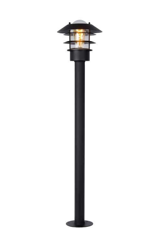 Lucide ZICO - Lantaarnpaal Buiten - Ø 21,8 cm - E27 - IP44 - Zwart
