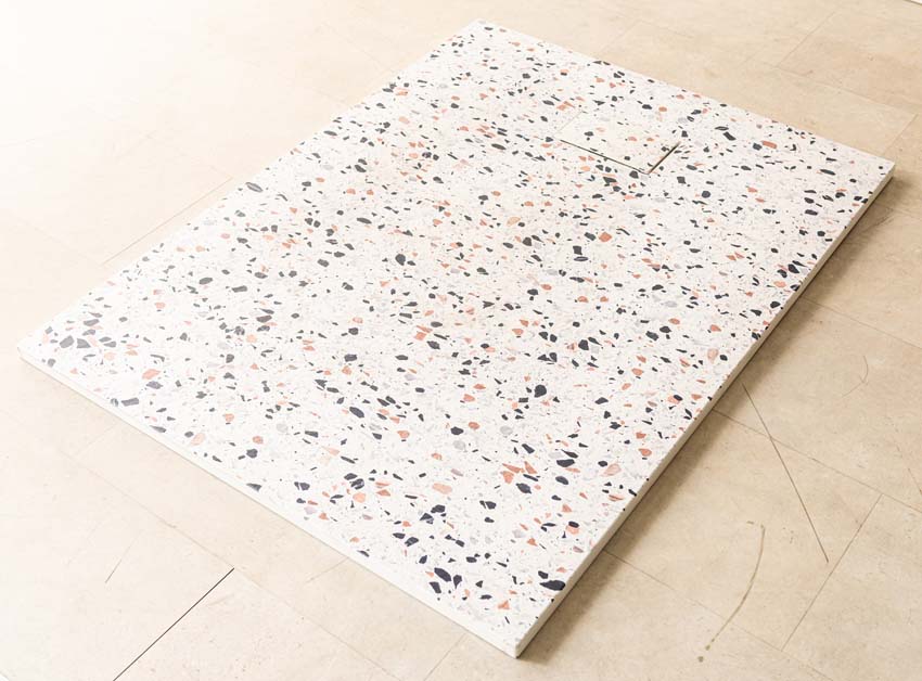 Douchebak Moby SMC terrazzo look 120x90cm