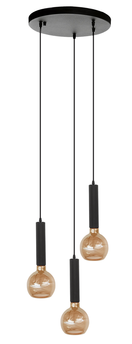 Lampe suspendu rouille 3xE27 H100cm