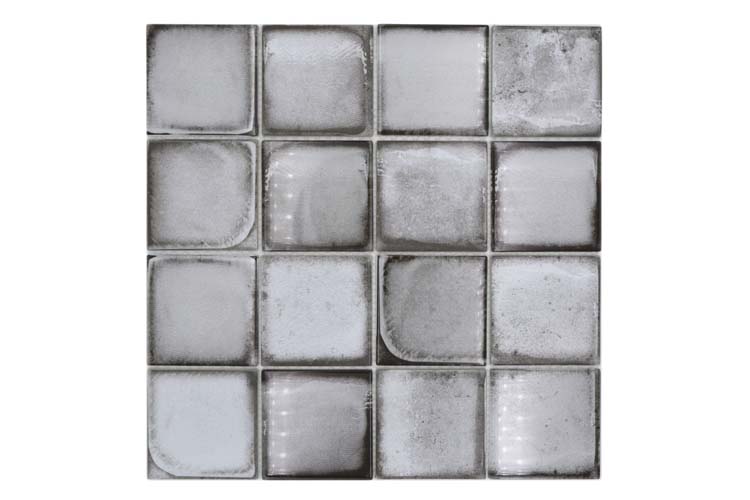 Mosaïque gris ciment brillant 29,8x29,8cm